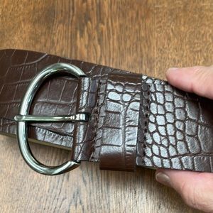 Originally 45.00, Rewards belt brown L-38-40 genuine leather/manmade leather.